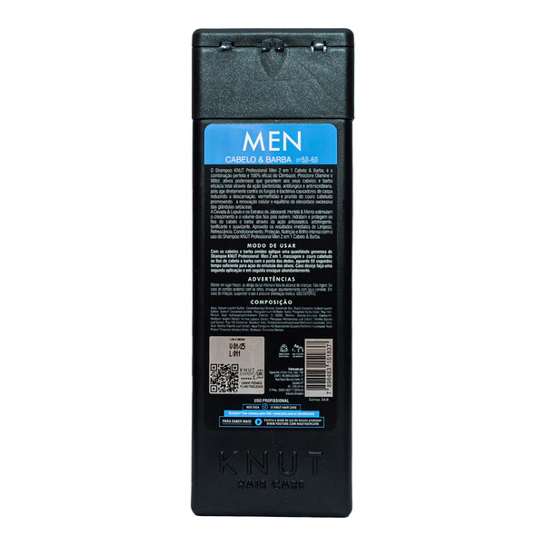 Shampoo Knut Professional Men 2 em 1 Cabelo & Barba 250ml - Imagem 3