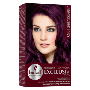 Tonalizante Excllusiv Tom Haskell 826 - Louro Claro Violeta Vermelho (Marsala)