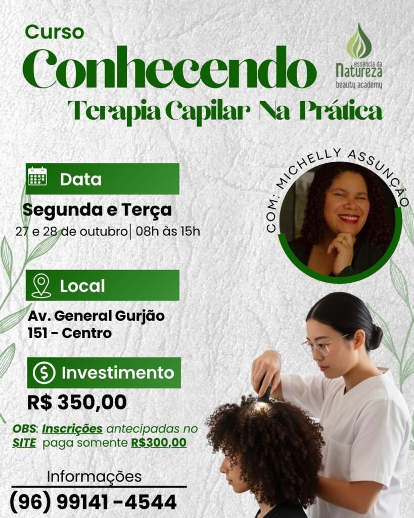 Curso Conhecendo Terapia Capilar na Prática